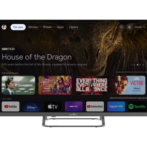 Téléviseur Smart Tech LED HD 32" (80 cm) Smart TV Google 32HG01V HDMI