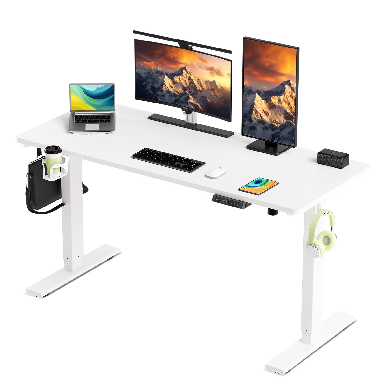 23616728-3-1520-2 Bureau électrique assis-debout 140 x 70 cm – Hauteur réglable – Image 1