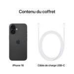 Apple iPhone 16 6.1" 5G 128 Go Double carte SIM Noir – Image 7