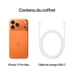 Apple iPhone 17 Pro Max 6,9 pouces 5G Double SIM 256 Go Orange cosmique – Image 7