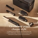 Brosse multi-styles tout-en-un Silk'n 1300W, noire et dorée – Image 4