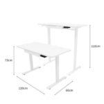 Bureau assis-debout électrique de 120 cm avec ports de chargement réglables – Image 3