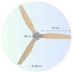 Ventilateur de plafond Taurus Fresko 3B Ultra Silence blanc et beige – Image 3